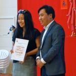 NZCA Academic Award recipient Kimberley Gee presented by Consul General Zhi